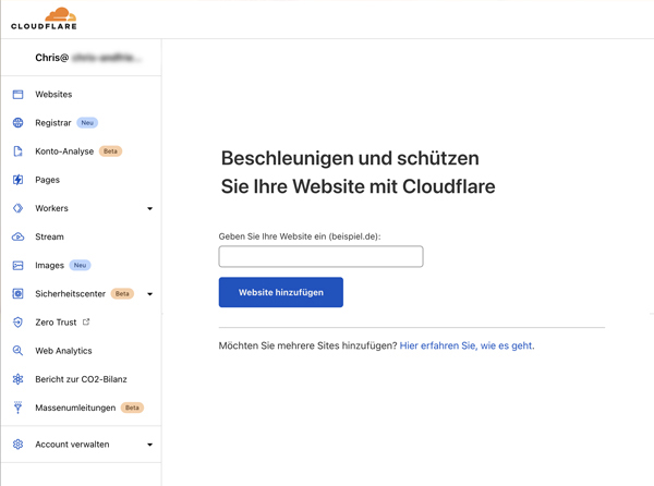 cloudflare einrichtung webdesign deutschland